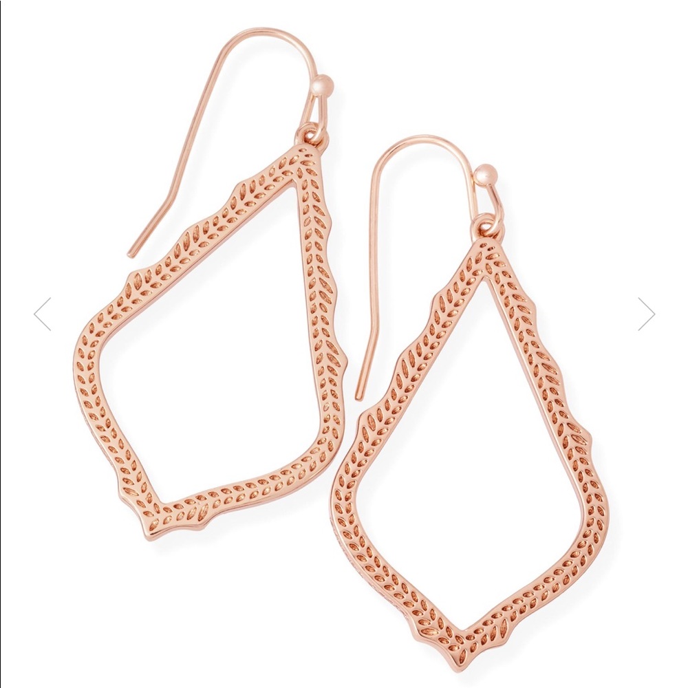 Sophia drop earrings rose gold